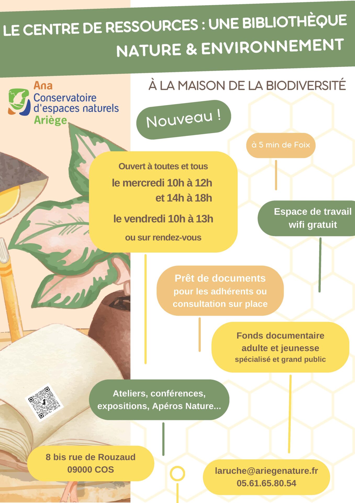 Le centre de ressources de la maison de la biodiversité (Association ANA Ariège)